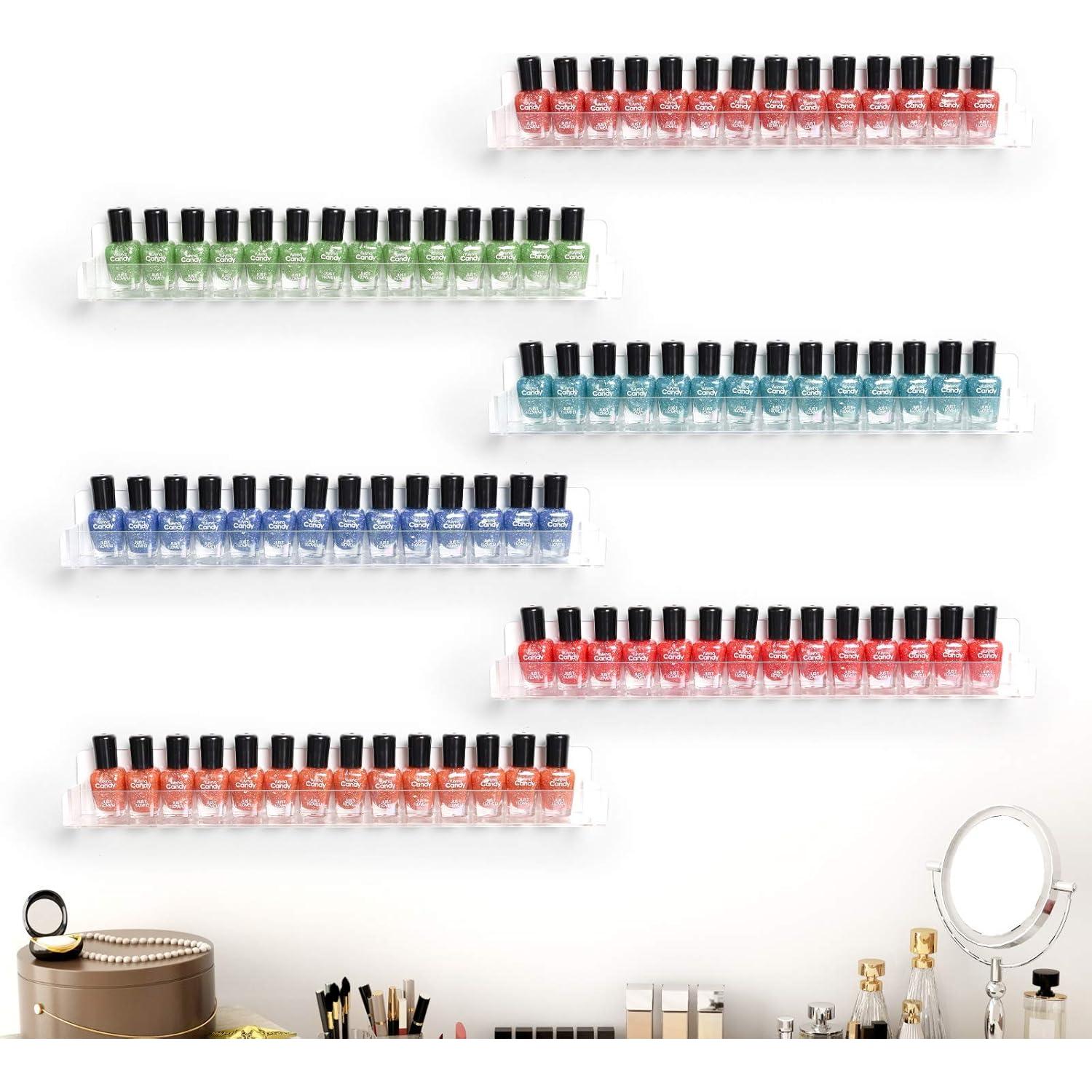 Estante de Esmalte de Uñas BTremary Montado en Pared 6 Niveles
