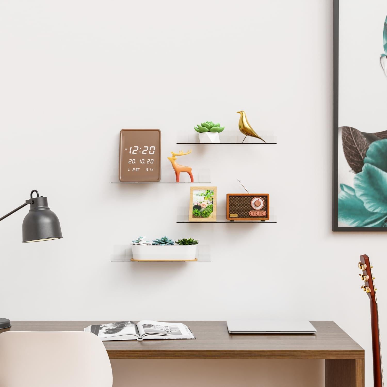 Estantes Flotantes Adhesivos Yieach 4 Unidades 38.1 cm