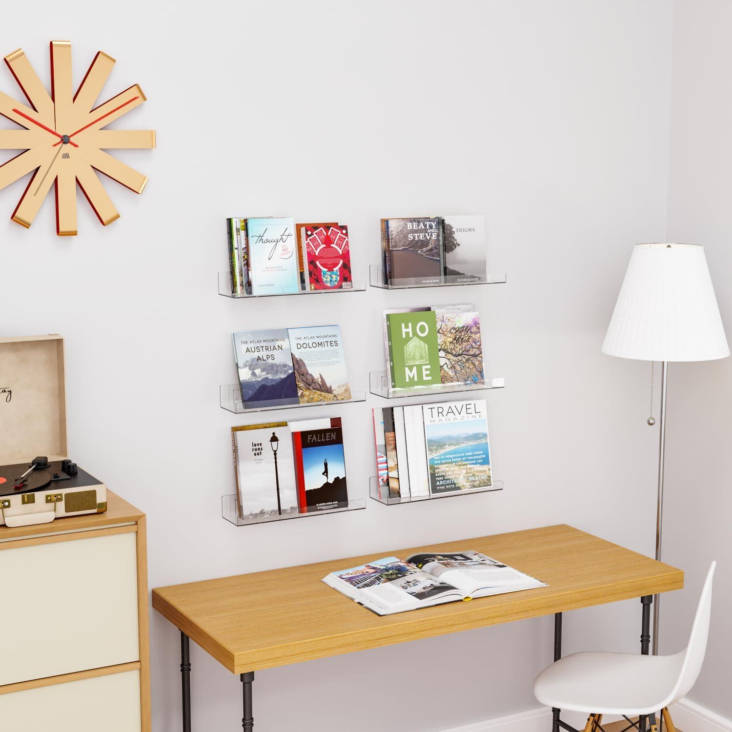 Estantes Flotantes Adhesivos Yieach 4 Unidades 38.1 cm