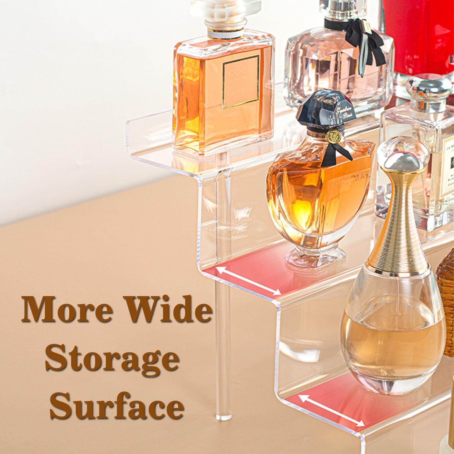 Paquete de 2 Soportes de Exhibición Acrílico 4 Niveles 30.48 cm