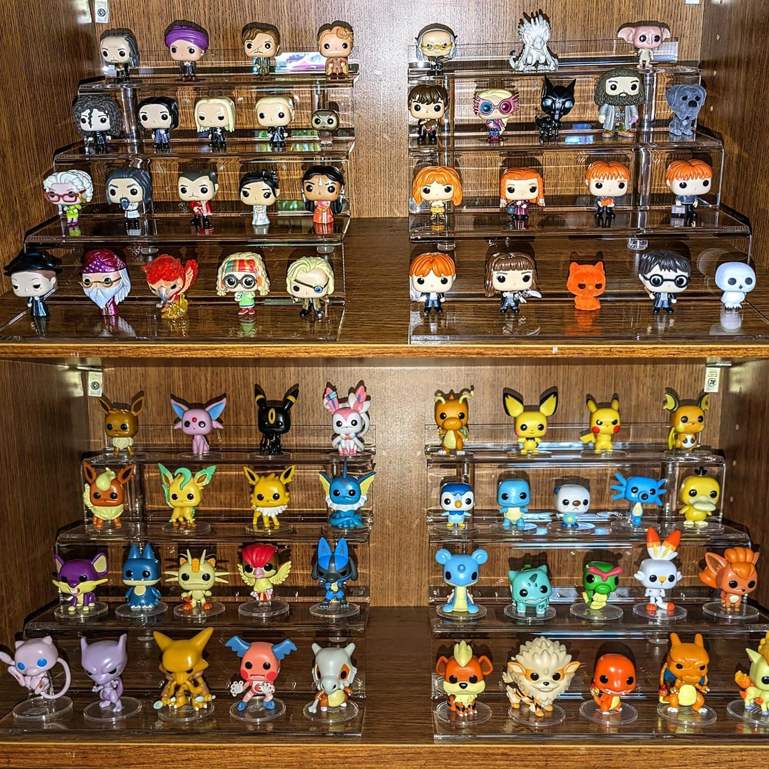 Paquete de 2 Soportes de Exhibición Acrílico 4 Niveles 30.48 cm