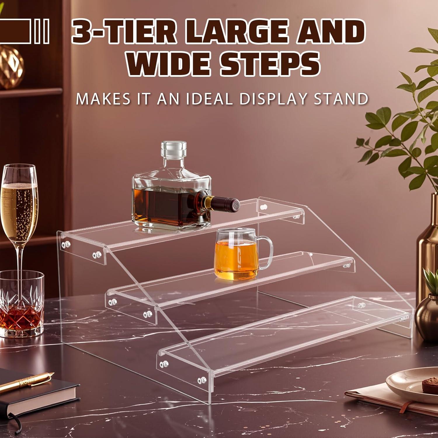 Estante de Exhibición de Acrílico RattanView 3 Niveles 36x30 cm