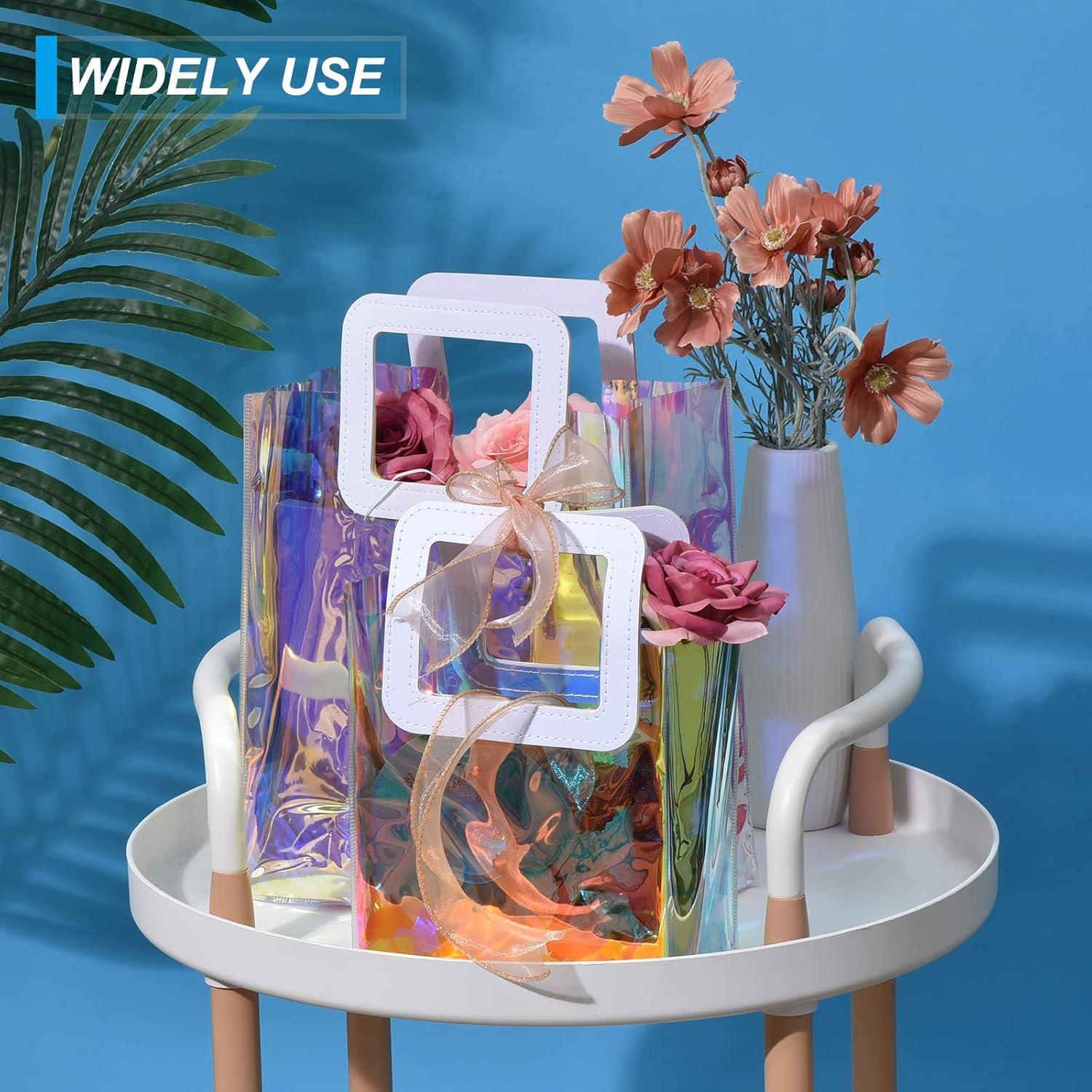 PATIKIL Paquete de 20 Bolsas de Regalo Holográficas 18x10x20 cm