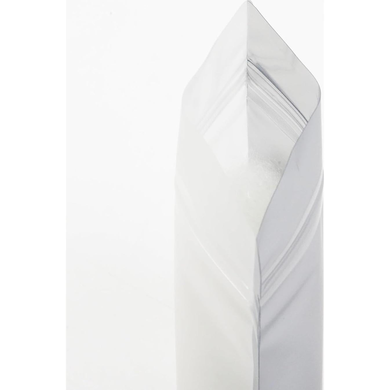 Bolsas Reutilizables 4CP 10.16x15.24 cm con Ventana Plateadas