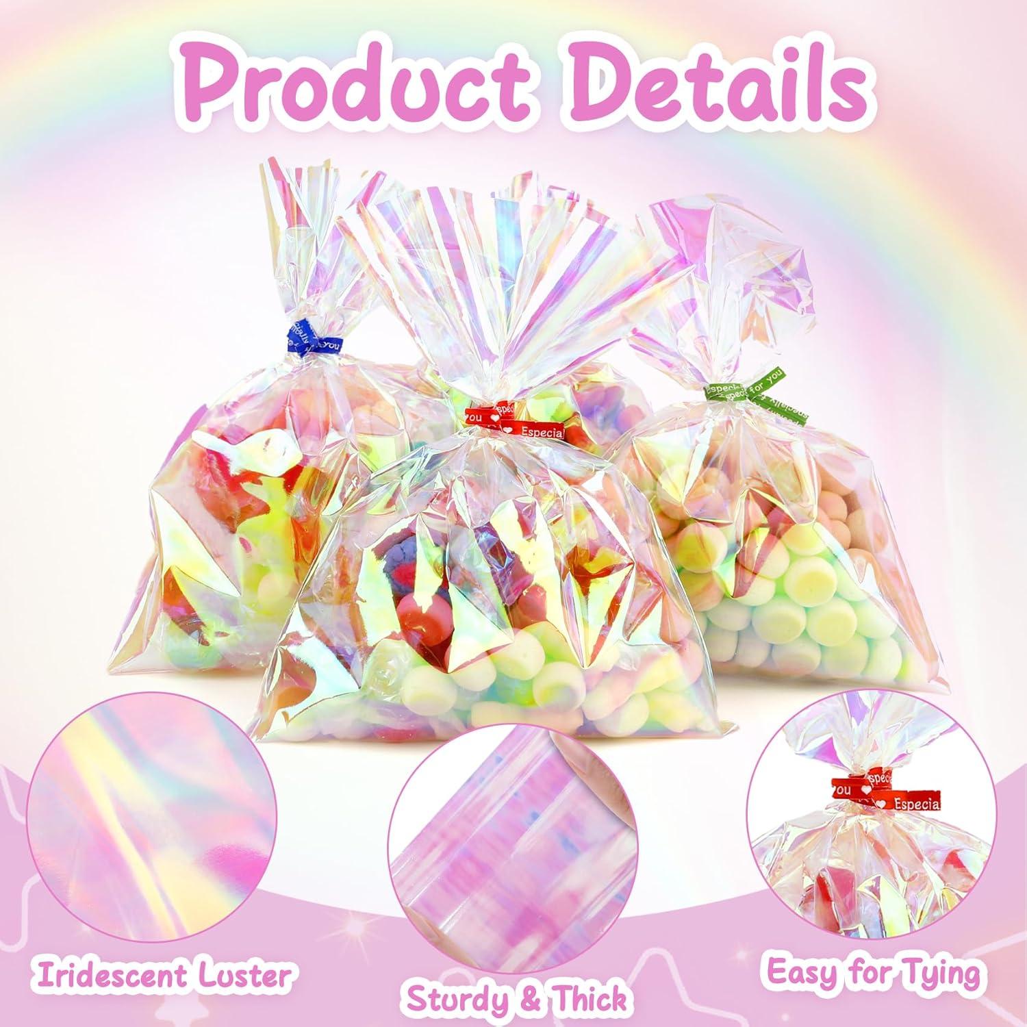 Bolsas de Celofán Iridiscentes Linsuminn 100 PCS 13x18 cm