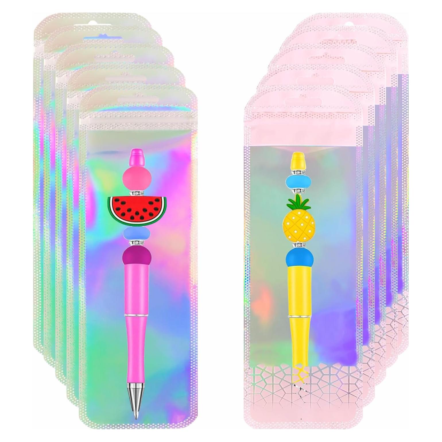 100 Bolsas Holográficas Reutilizables BOBECI 7x22 cm Ziplock