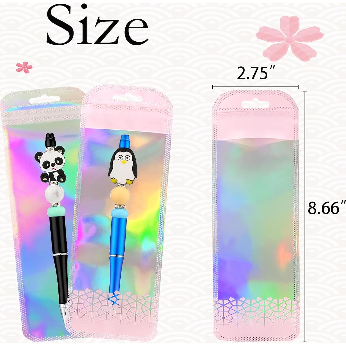 100 Bolsas Holográficas Reutilizables BOBECI 7x22 cm Ziplock