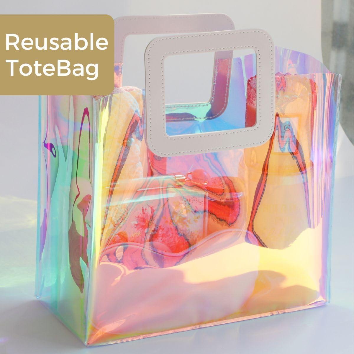 Bolsa de Regalo Holográfica VUOJUR Mediana 28x25x11.3 cm Iridiscente