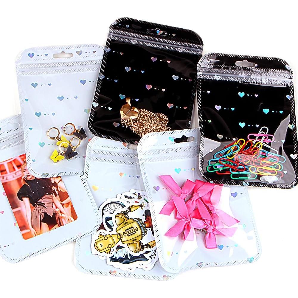 100 Bolsas Mylar Reutilizables Ddayup 10x15 cm Holográficas