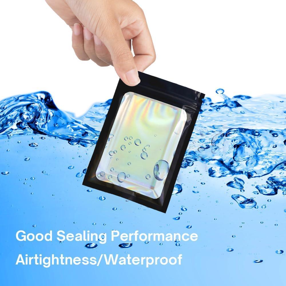 Bolsas Holográficas Mylar 4CP 10x15 cm 100 Pcs a Prueba de Olores