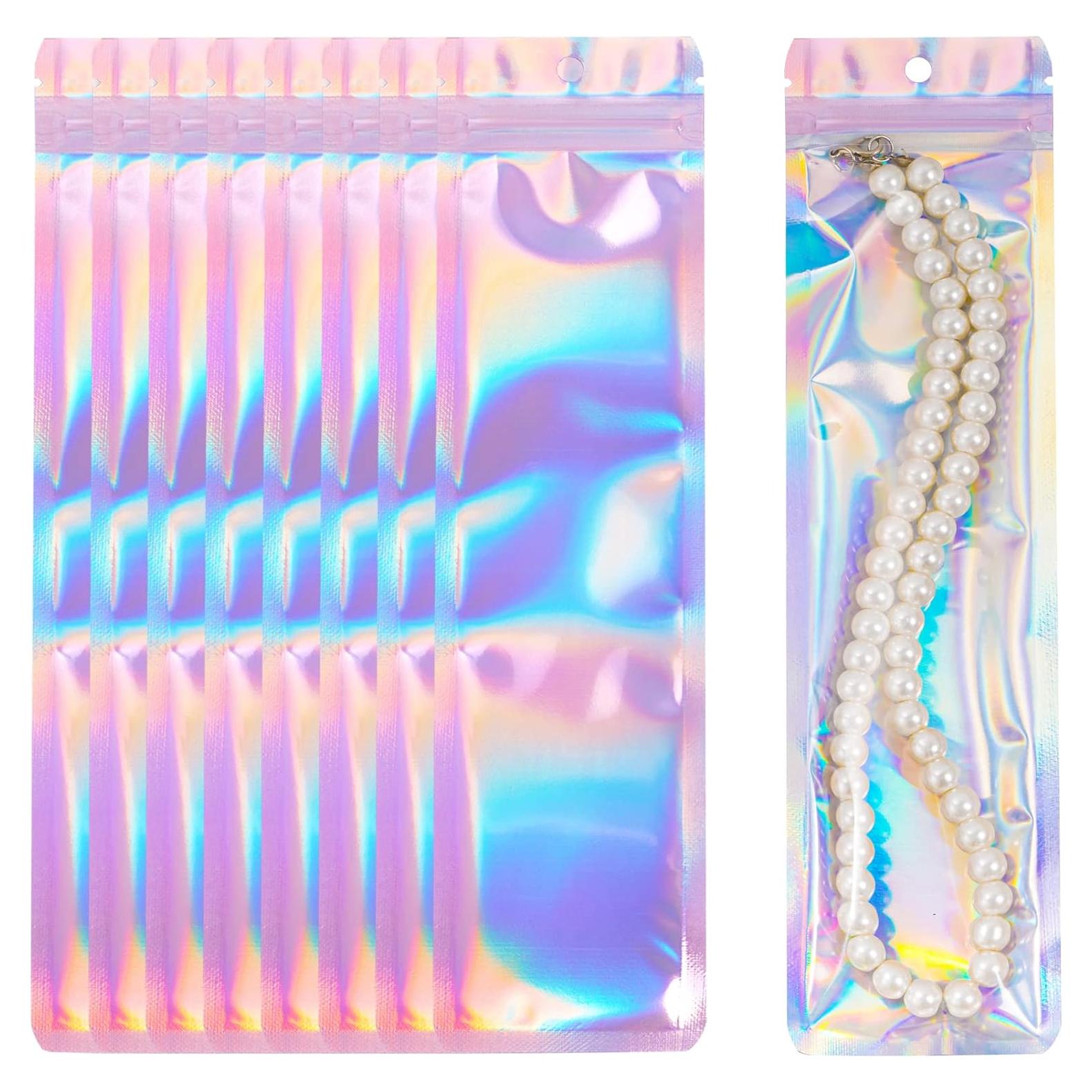 100 Bolsas de Empaque Resellables Hmxpls 6.1x22.9 cm Plateadas