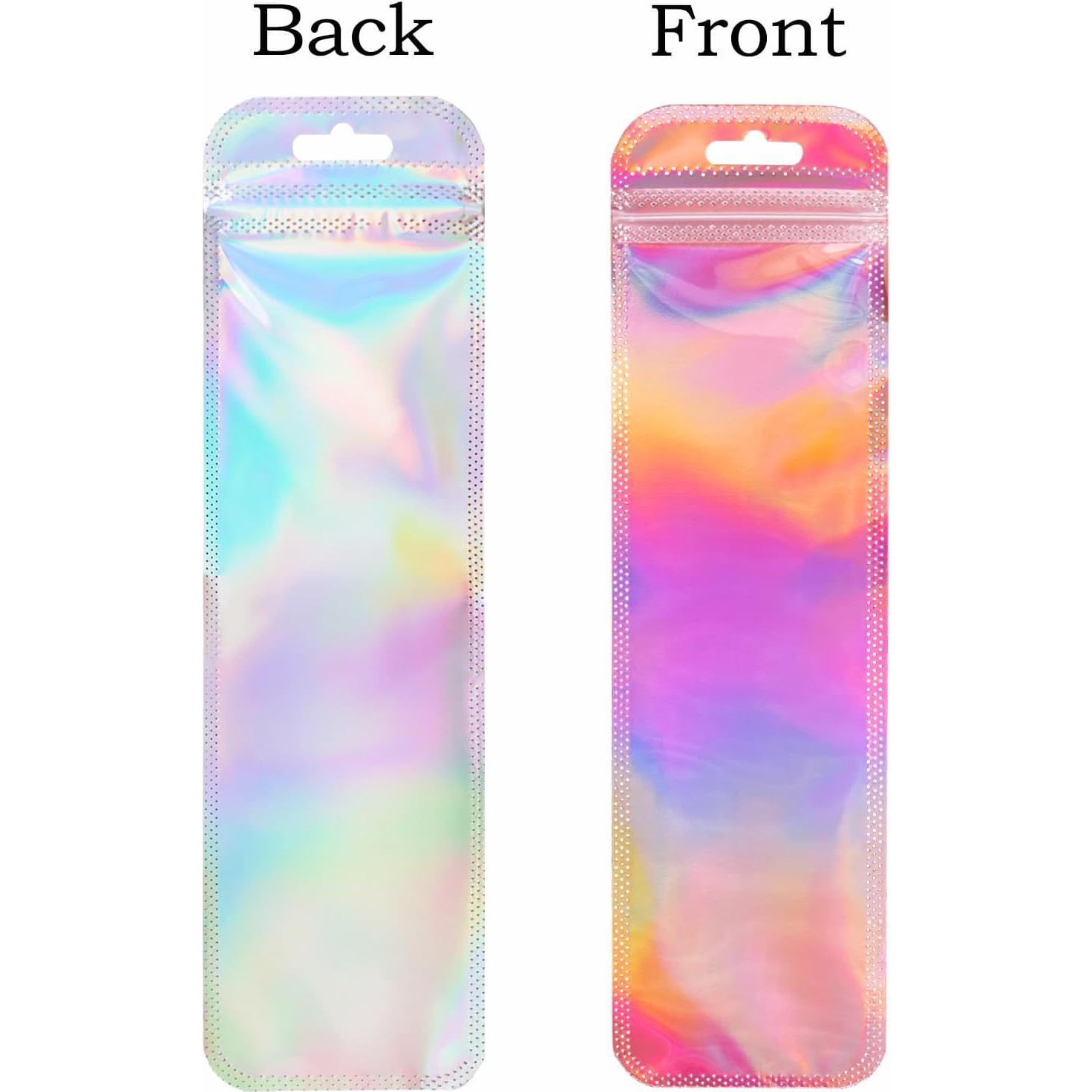 Bolsas de Almacenamiento Holográficas DERUILA 100 Pcs 6.35x22.86 cm