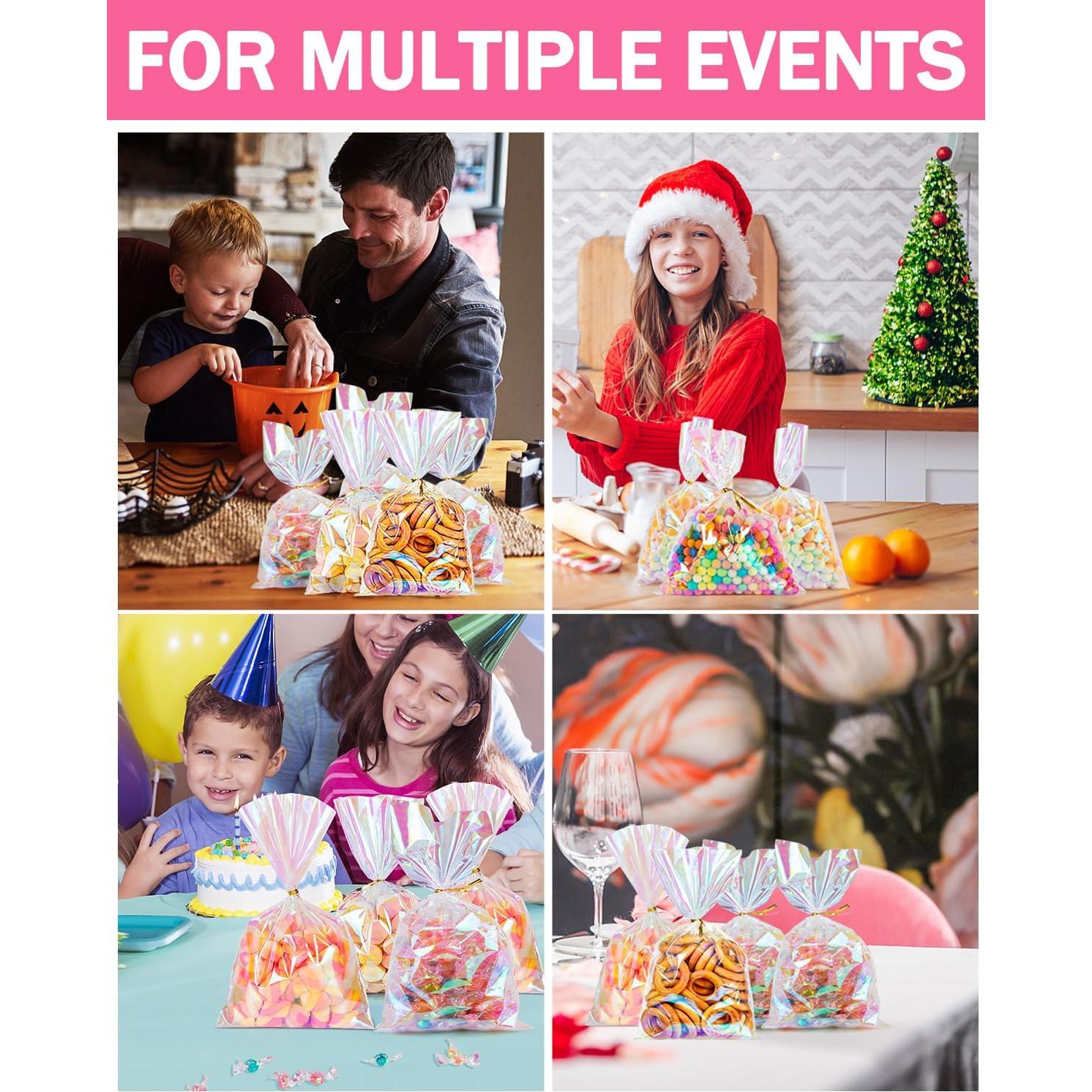 Bolsas de Celofán Iridiscentes Labeol 100pcs 15.24x22.86cm