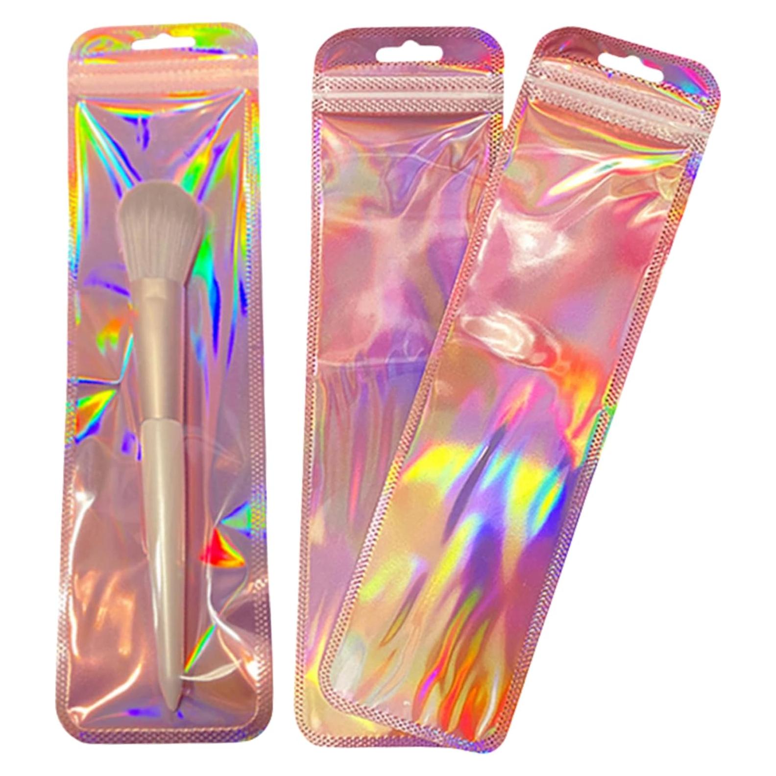 Bolsas de Plástico Holográficas Reutilizables FERENLI 100 Pcs 5.5x22 cm