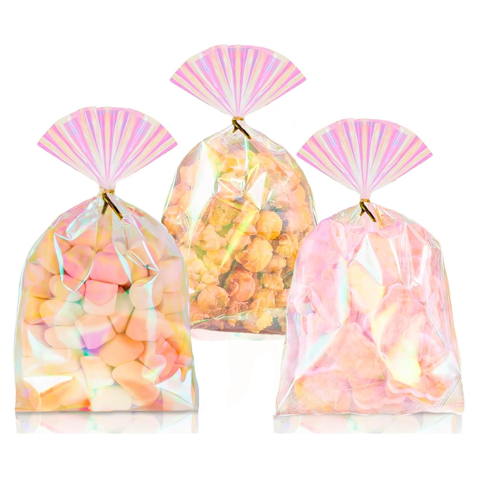 Bolsas de Celofán Iridiscentes YESON 50 Pcs 15x22 cm