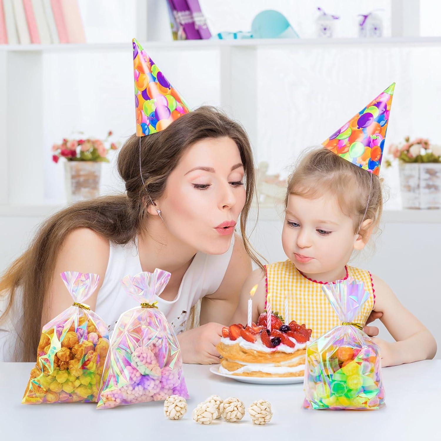 160 Bolsas de Celofán Iridiscentes 15.24x22.86 cm Aubeco