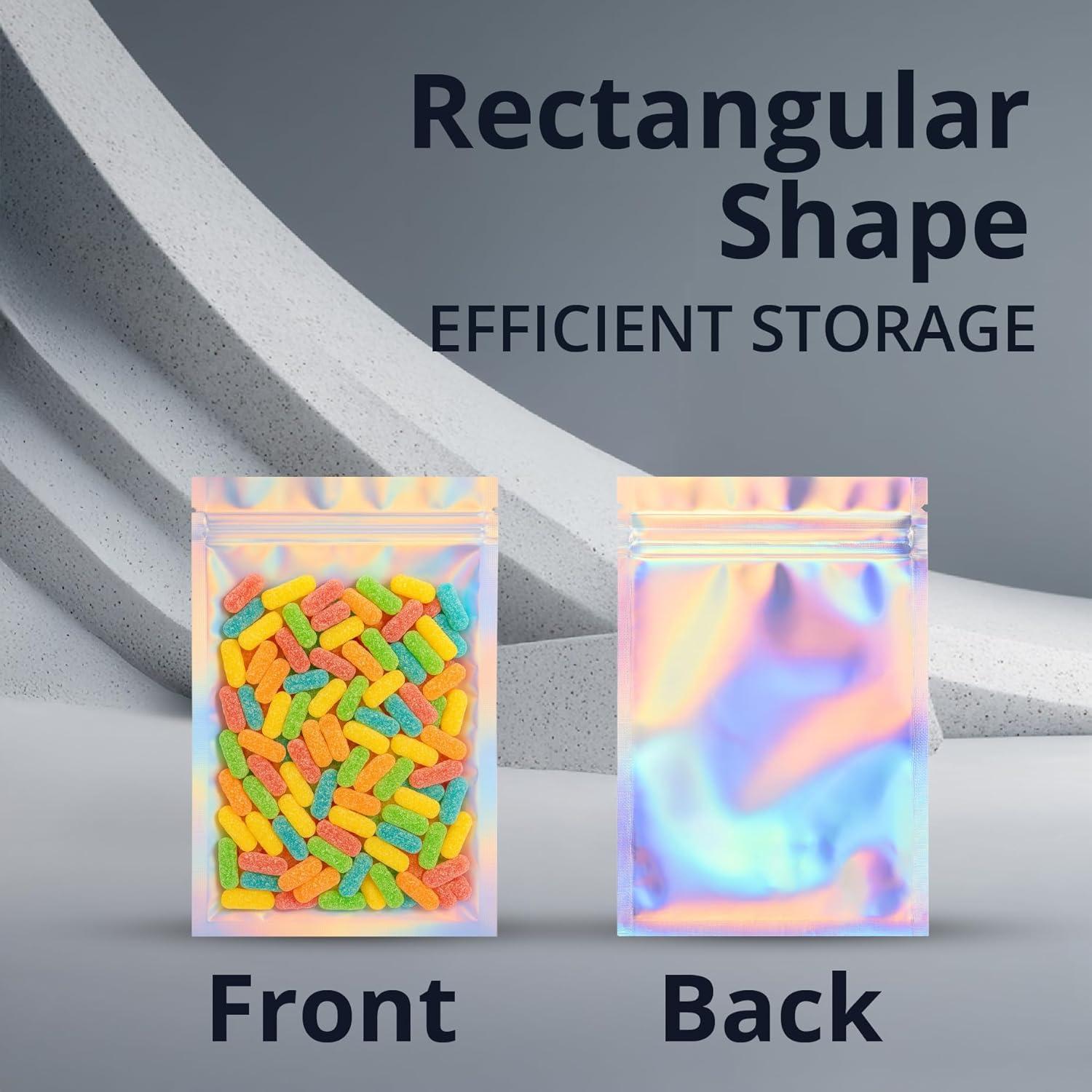 Bolsas Reutilizables Mylar Holográficas COLSEN 3x10cm 100 Paquete