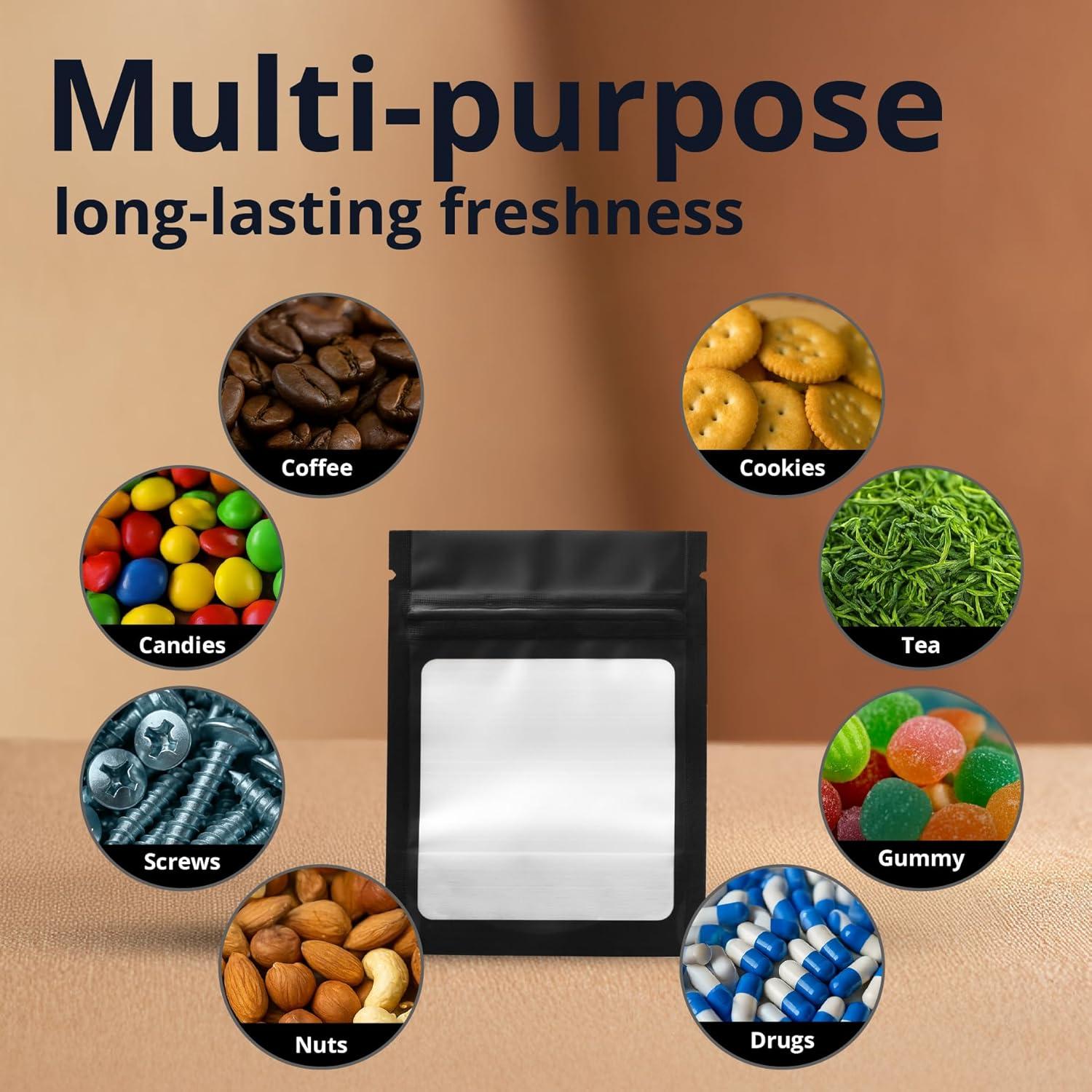 Bolsas Reutilizables Mylar Holográficas COLSEN 3x10cm 100 Paquete