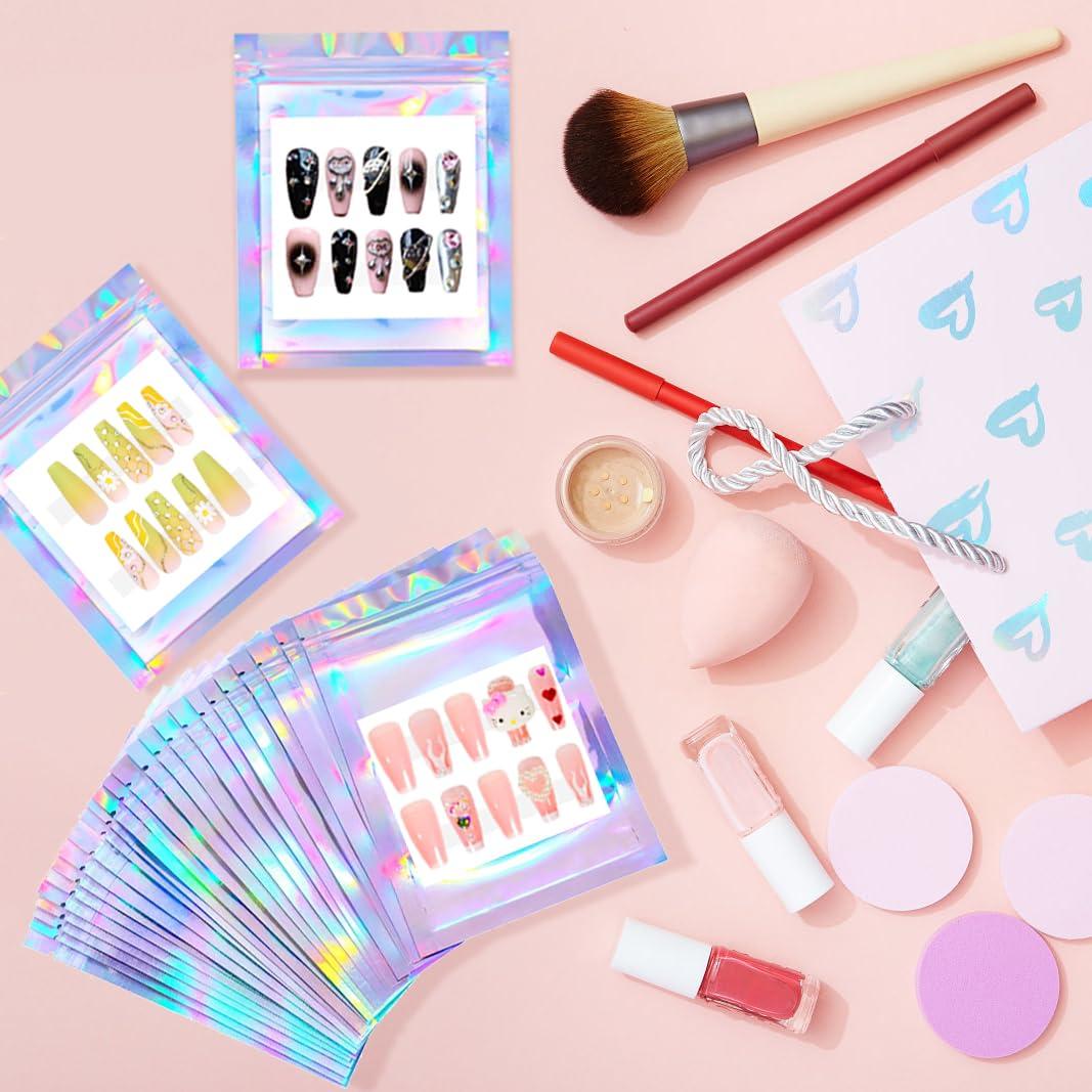 Set 200 Bolsas Empaque Uñas Holográficas SUEolmo Pequeñas