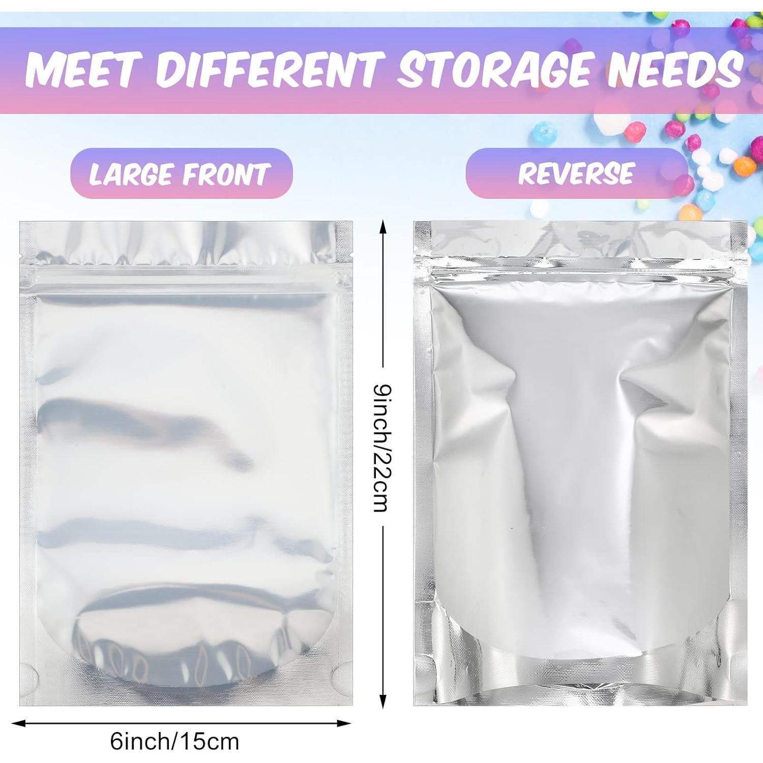 Bolsas de Alimentos Ctosree 200 Pcs 15.24x22.86 cm Resellables