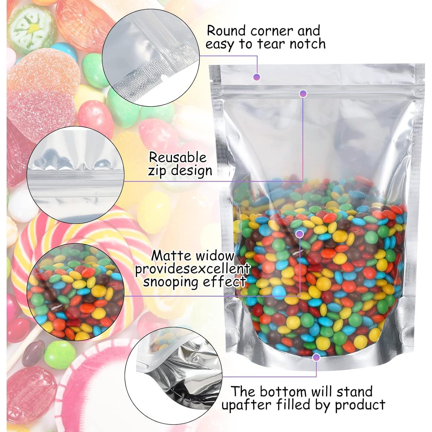 Bolsas de Alimentos Ctosree 200 Pcs 15.24x22.86 cm Resellables