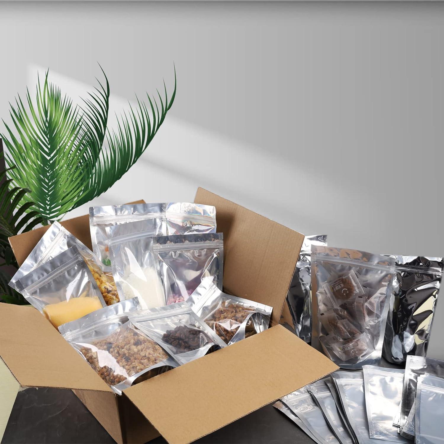 200 Bolsas Mylar Reutilizables 5x8" LOKQING para Alimentos