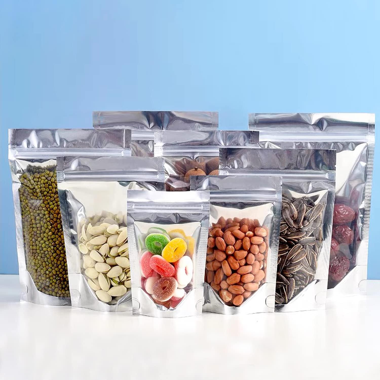 200 Bolsas Mylar Reutilizables 5x8" LOKQING para Alimentos