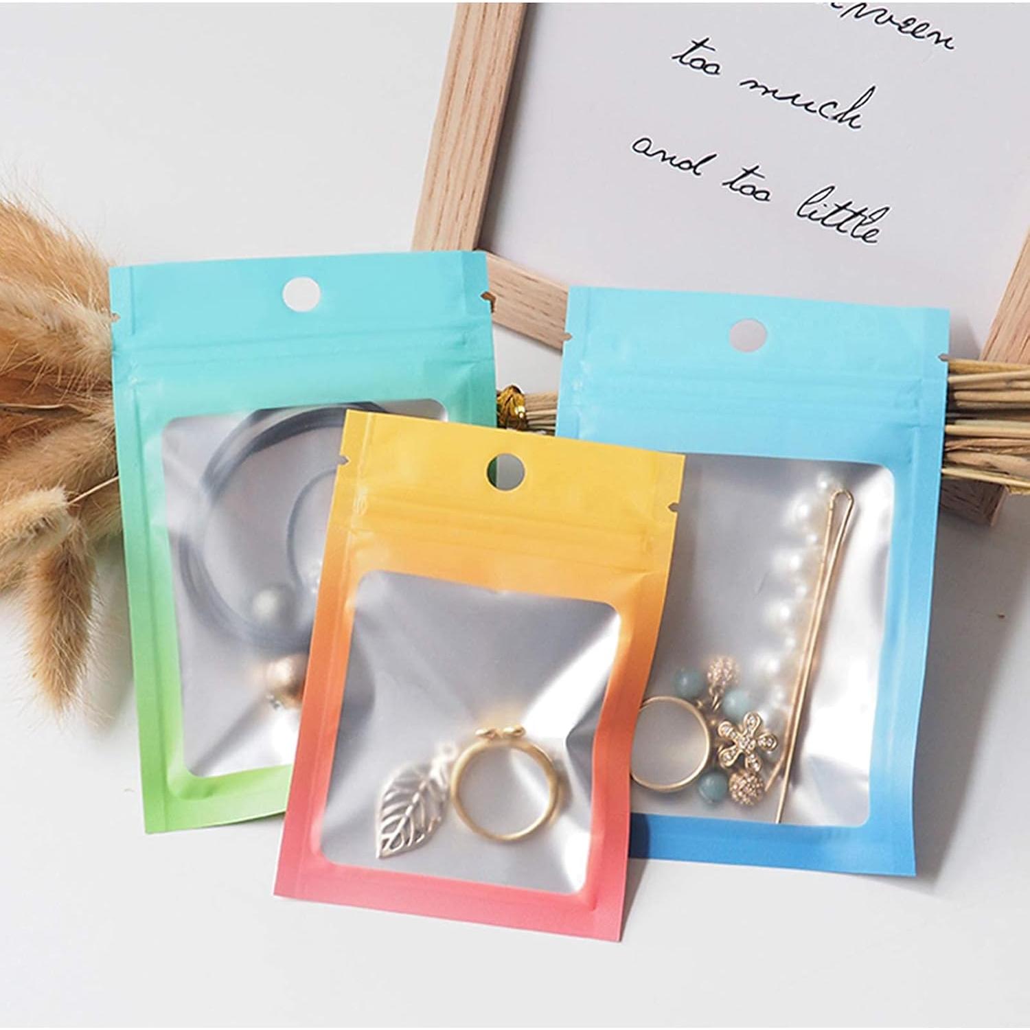 100 Bolsas Mylar Reutilizables Arsmat 10x15 cm Amarillo Naranja