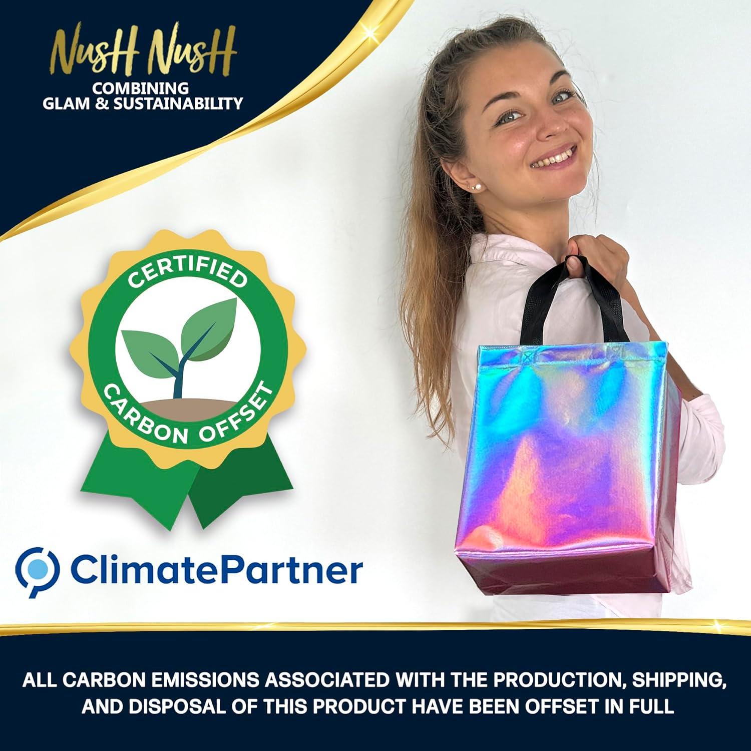 Bolsas de Regalo Reutilizables Nush Nush Gradiente Aqua-Rosa - Set 12