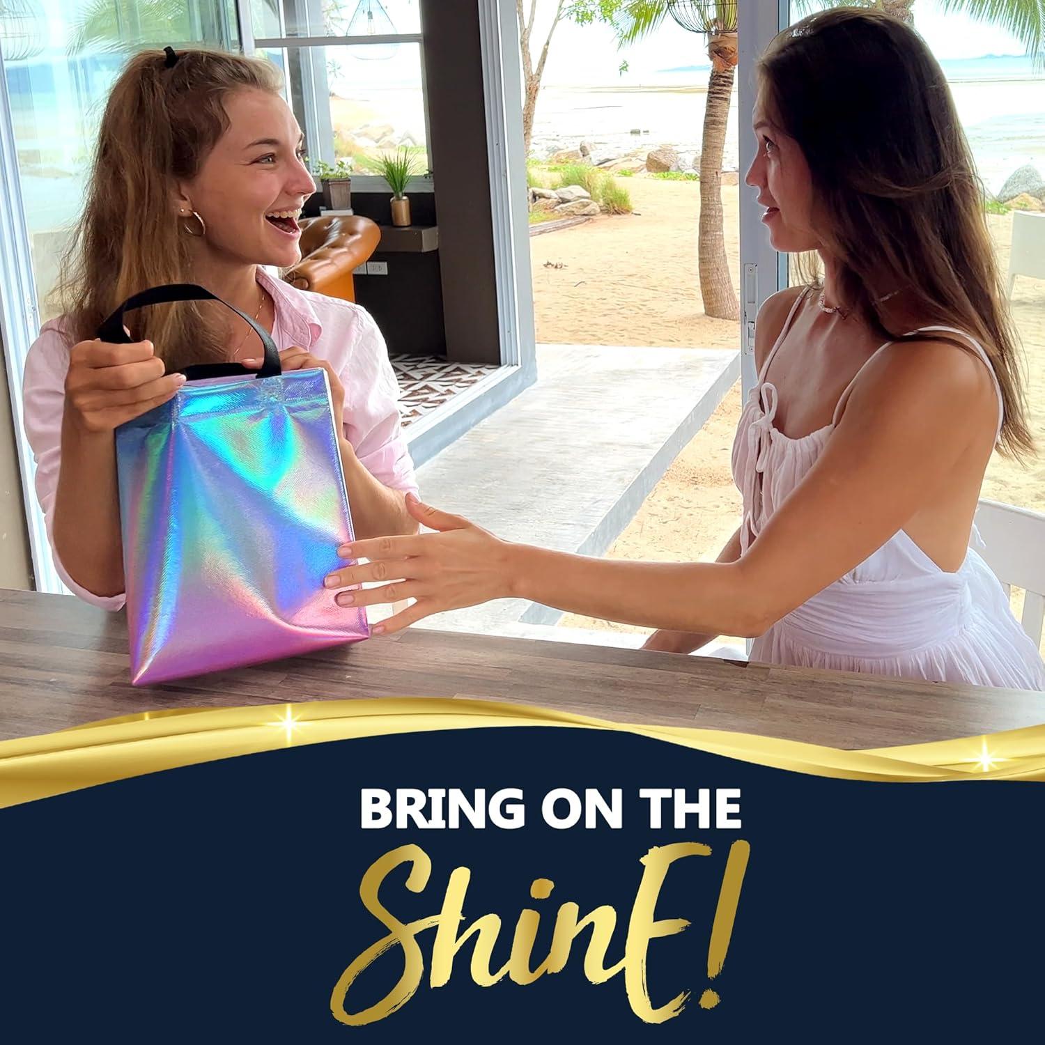 Bolsas de Regalo Reutilizables Nush Nush Gradiente Aqua-Rosa - Set 12