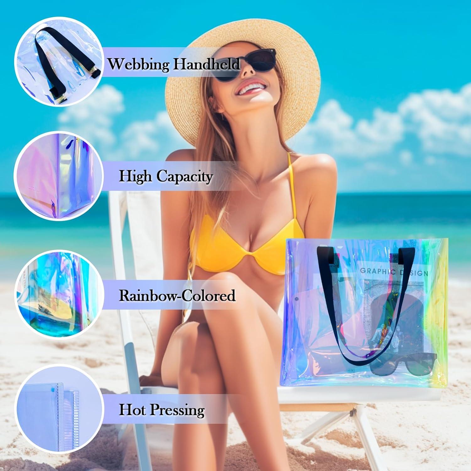 Bolsa Tote Holográfica RAINFLOW 33x10x30cm Reutilizable