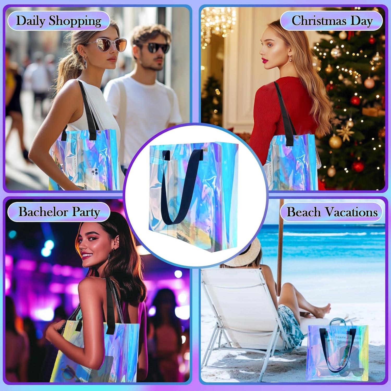 Bolsa Tote Holográfica RAINFLOW 33x10x30cm Reutilizable