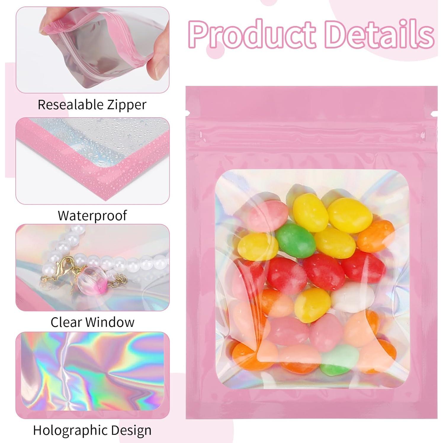 Bolsas Mylar Holográficas Svaldo 8x9 cm - Paquete 100 Unidades