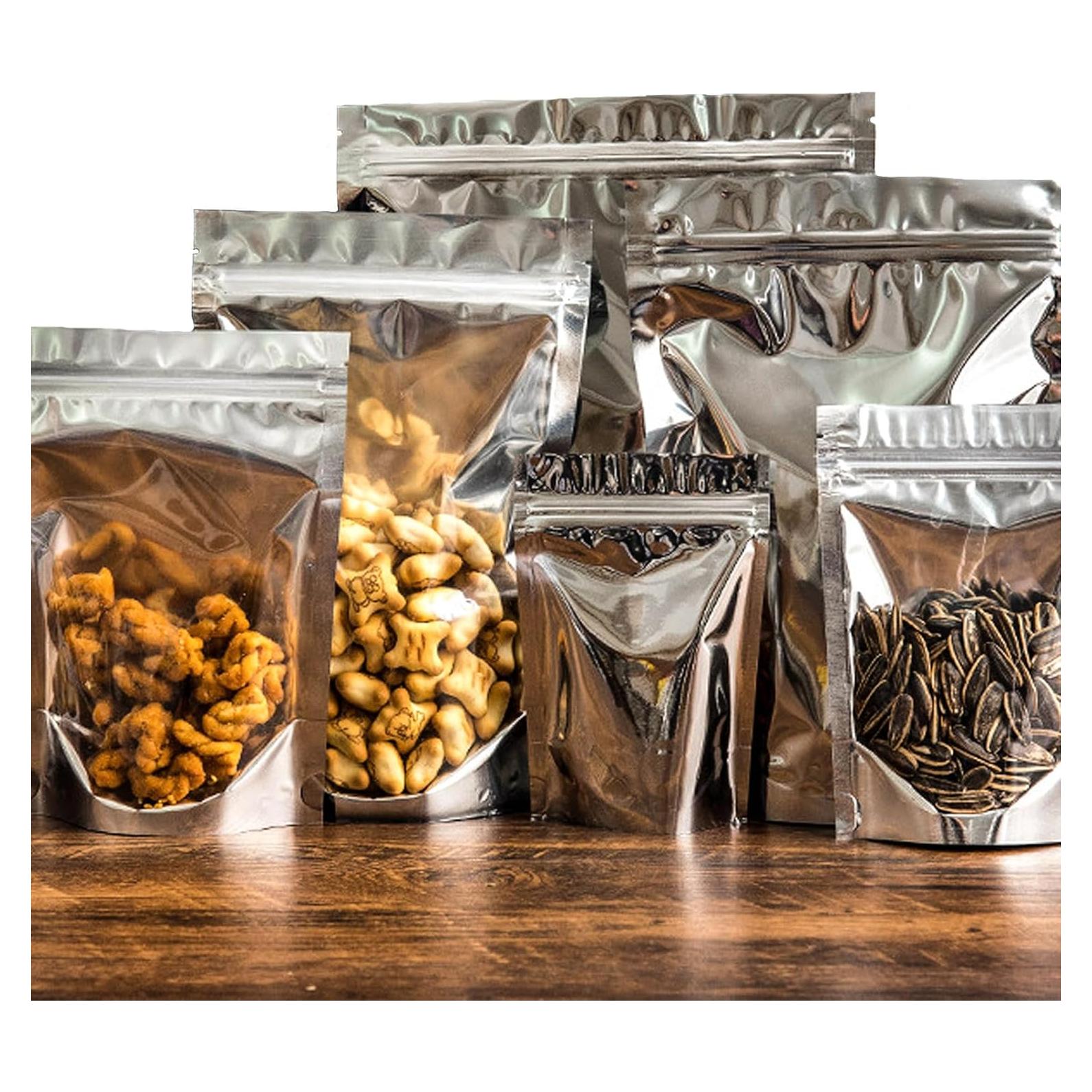 Paquete de 100 Bolsas Mylar Recerrables 15.24x22.86cm Circloophs