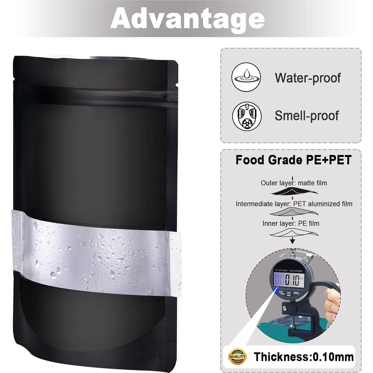 Bolsas Mylar Reutilizables 10x15 cm Olores 120pcs ODDIER