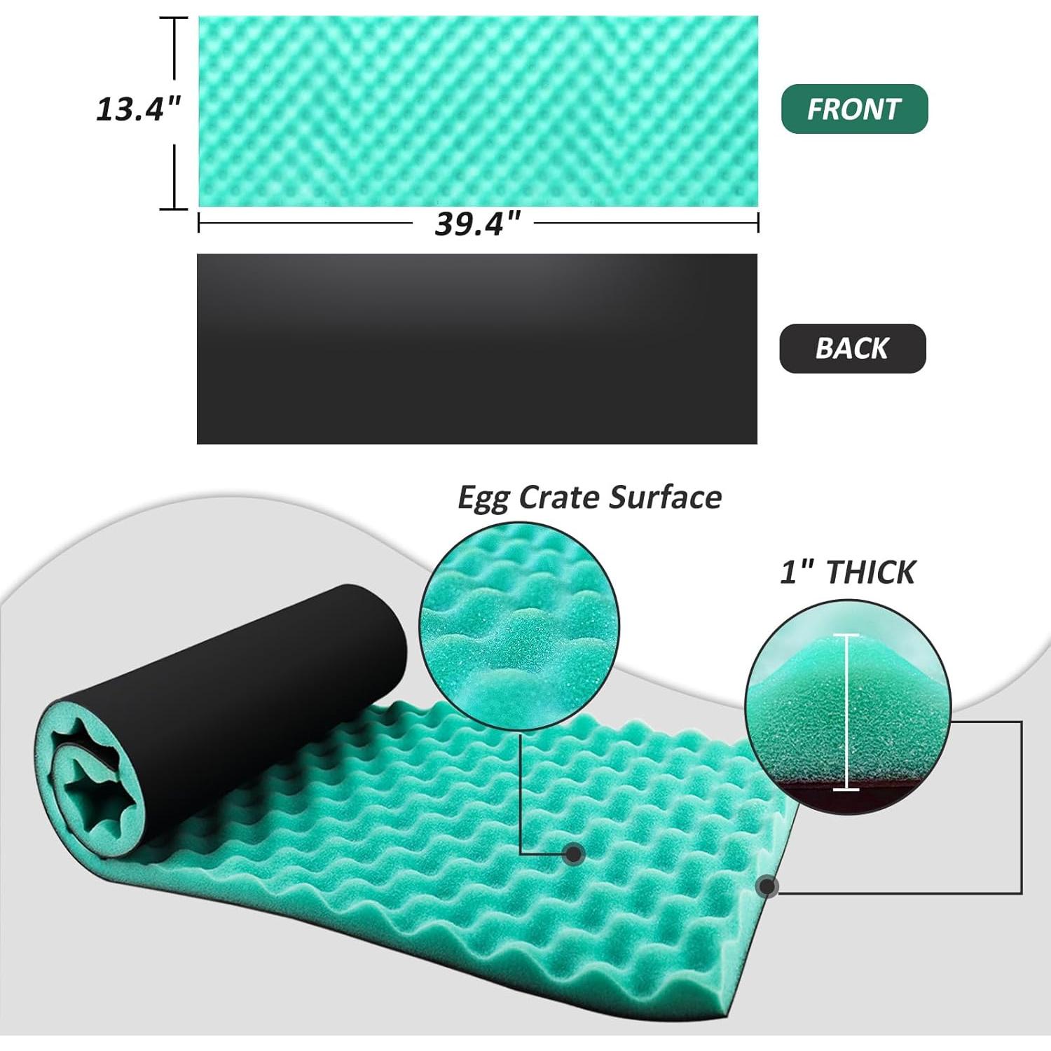 Panel Aislante Acústico BXI Doble Espuma 39.4x13.4cm Verde