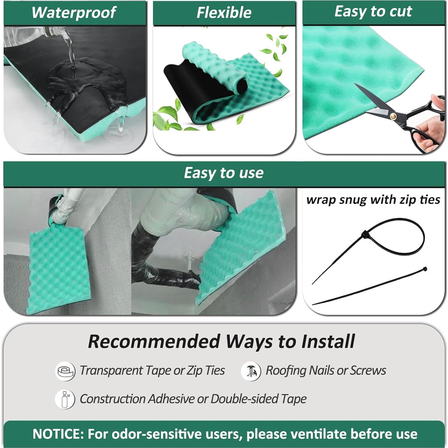 Panel Aislante Acústico BXI Doble Espuma 39.4x13.4cm Verde