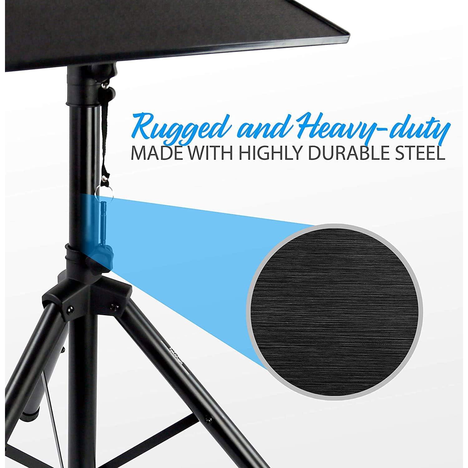 Soporte de trípode ajustable Pyle PLPTS4X2 para laptop y proyector - 2 piezas