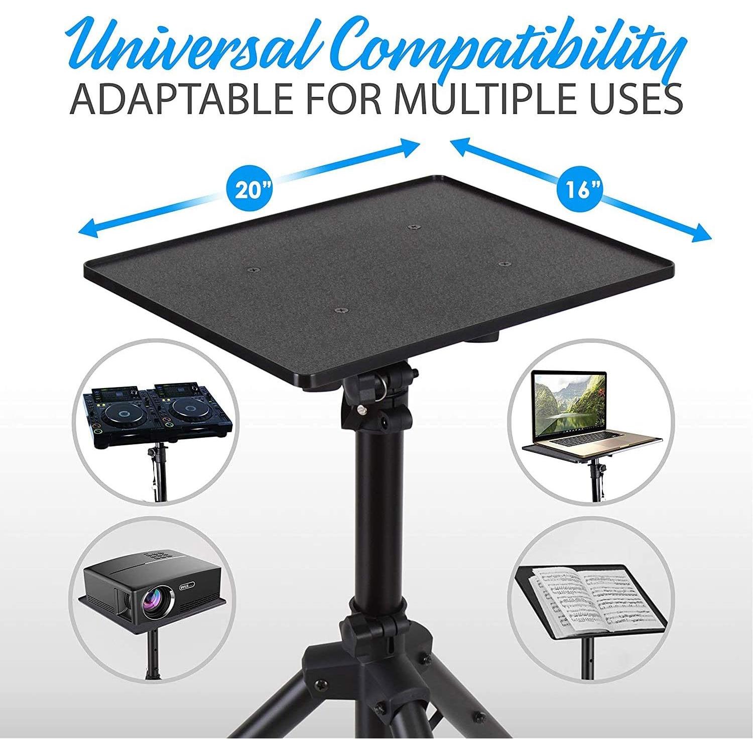 Soporte de trípode ajustable Pyle PLPTS4X2 para laptop y proyector - 2 piezas