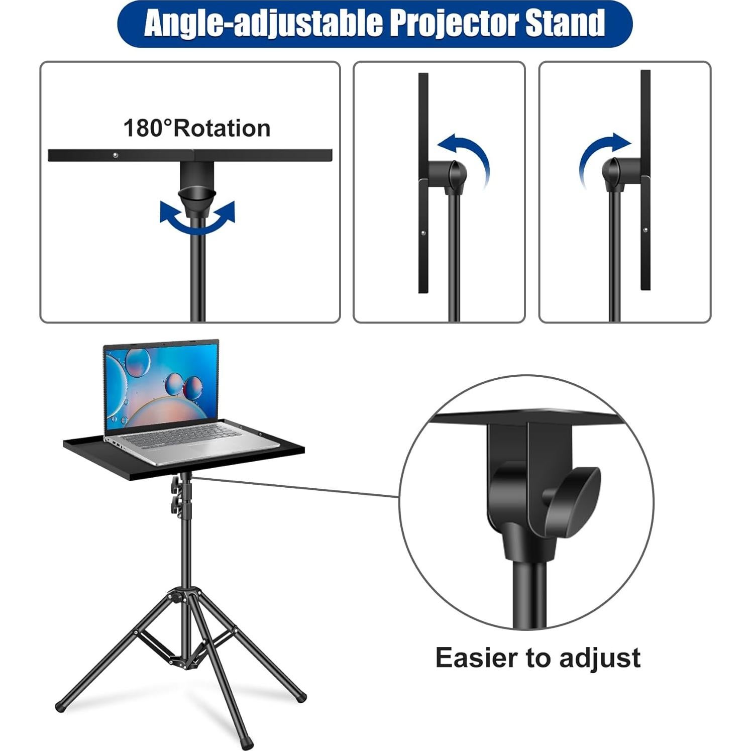 Soporte de trípode ajustable 2-Be-Best para proyector 70-160 cm