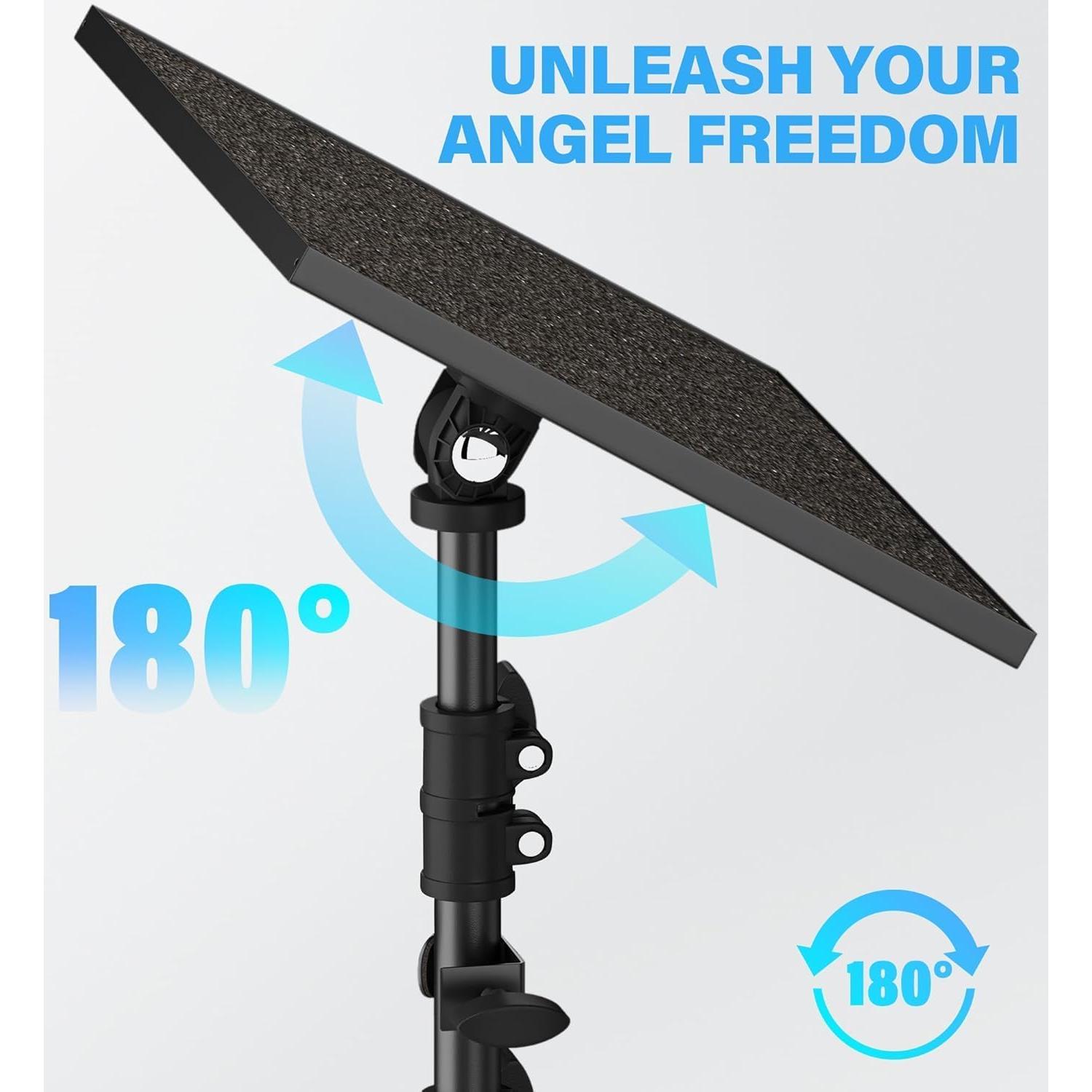 Soporte de proyector con ruedas y 2 estantes ajustable