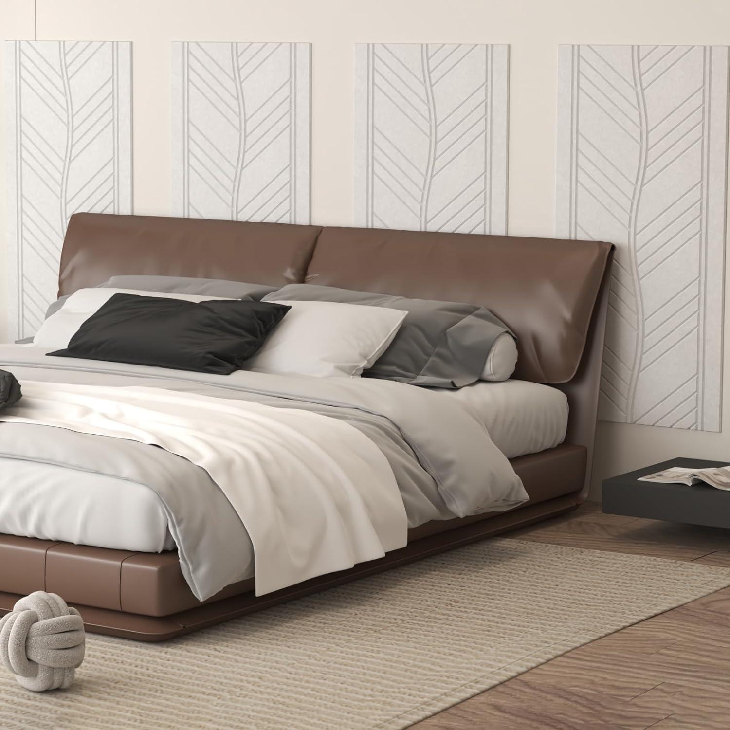 Paneles Acústicos TONOR 4 PCS 120x60 cm Autoadhesivos Blanco