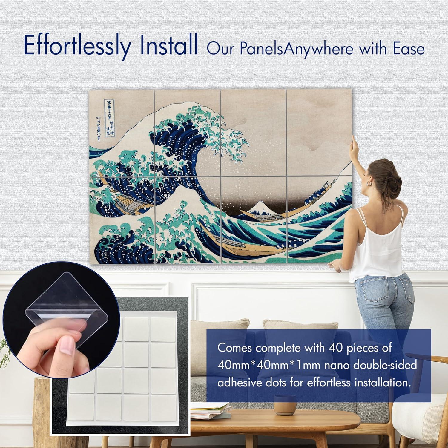 Panel Acústico de Arte Pinwelife 121.9x81.3cm Ukiyo-e