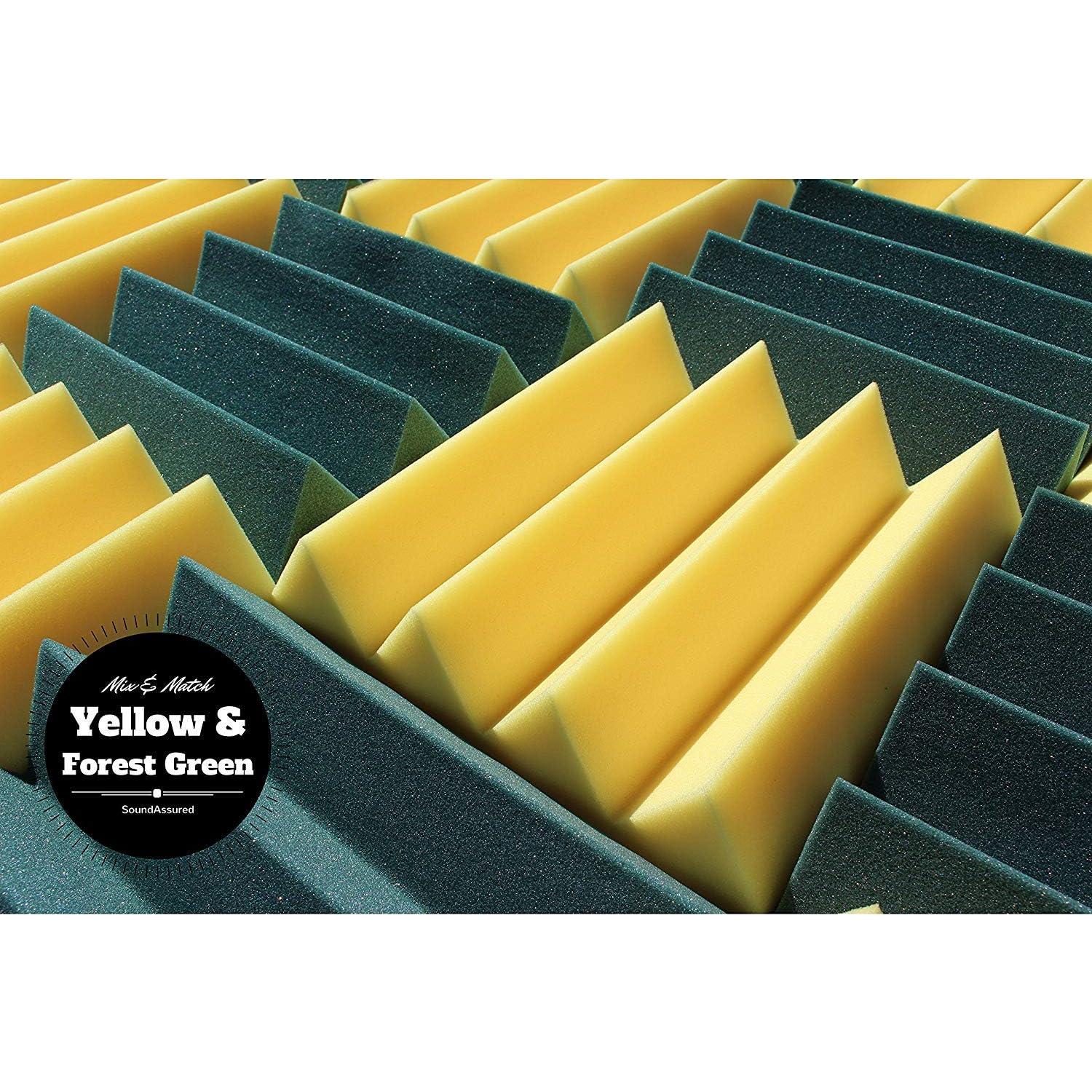 Paneles Acústicos SoundAssured 48 Piezas 30.48x30.48 cm Verde