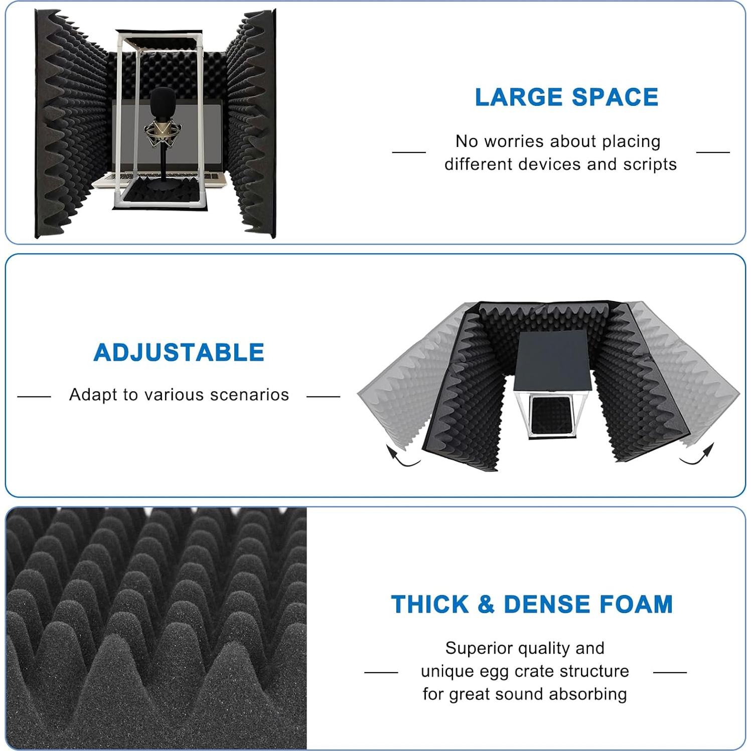 Escudo Aislante de Sonido TroyStudio TS-AcstxPnl 58.42x50.8cm