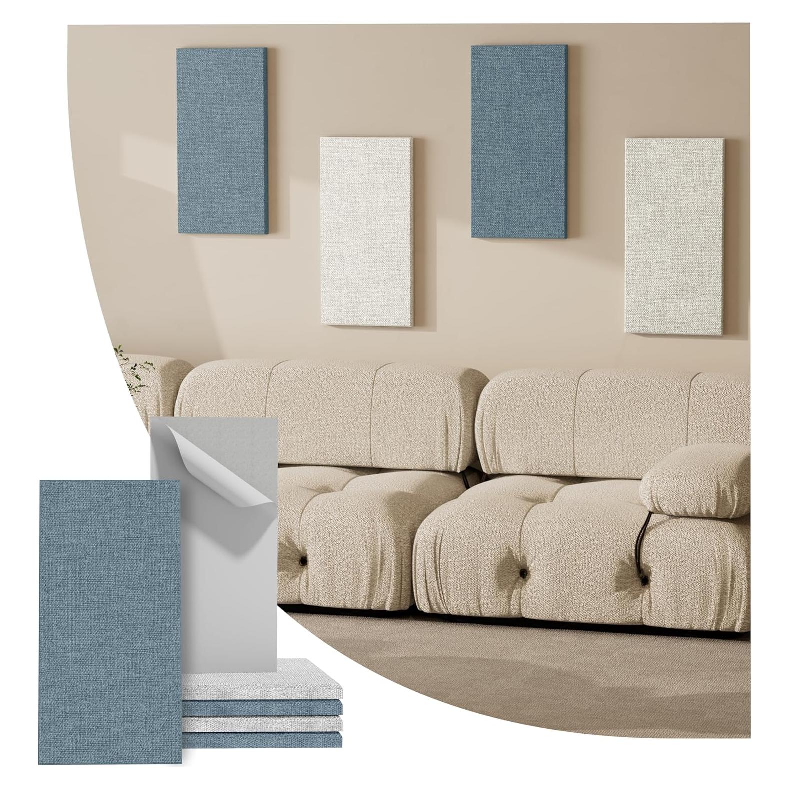 4 Paneles Acústicos Autoadhesivos Reverbeon 61x30.5cm Absorción