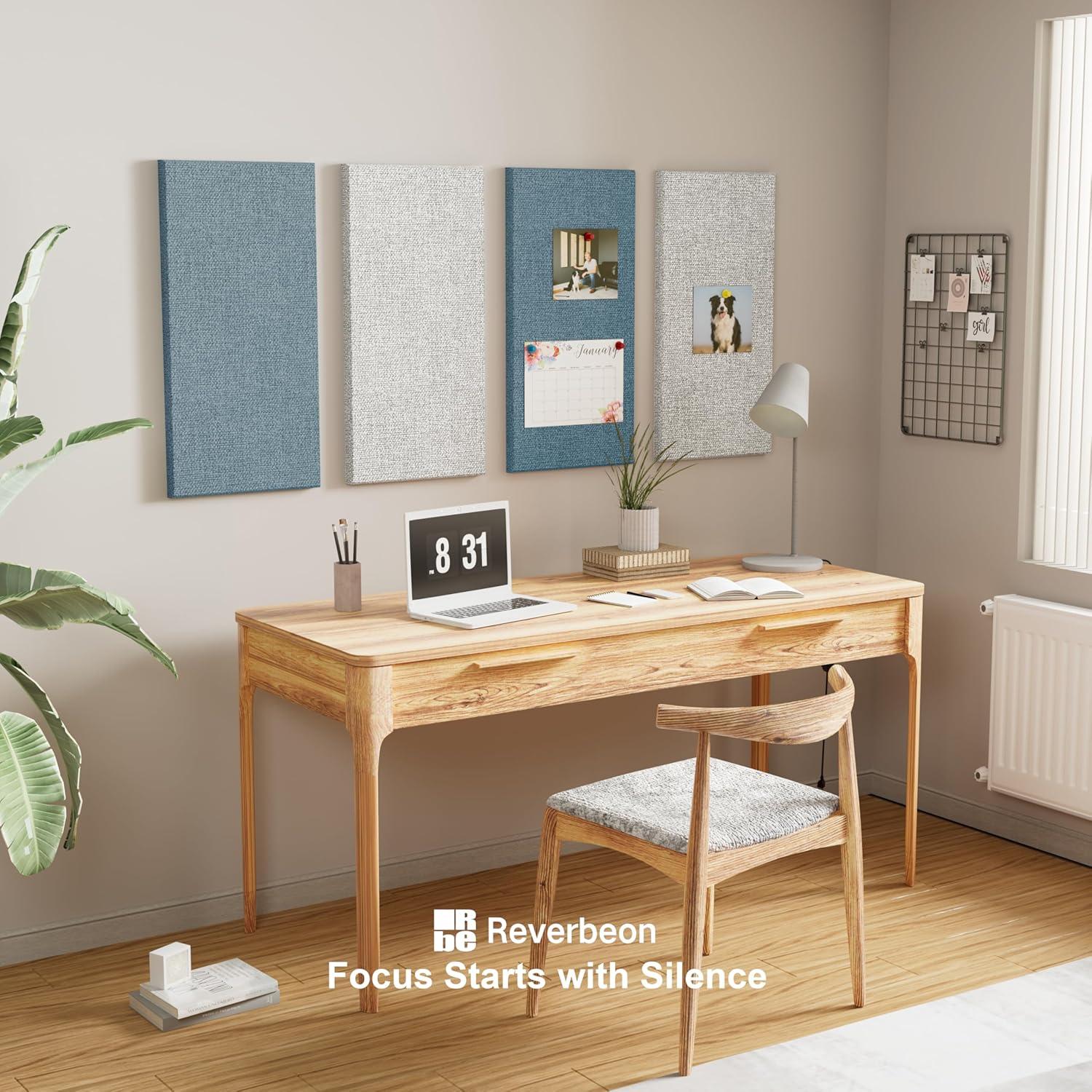 4 Paneles Acústicos Autoadhesivos Reverbeon 61x30.5cm Absorción