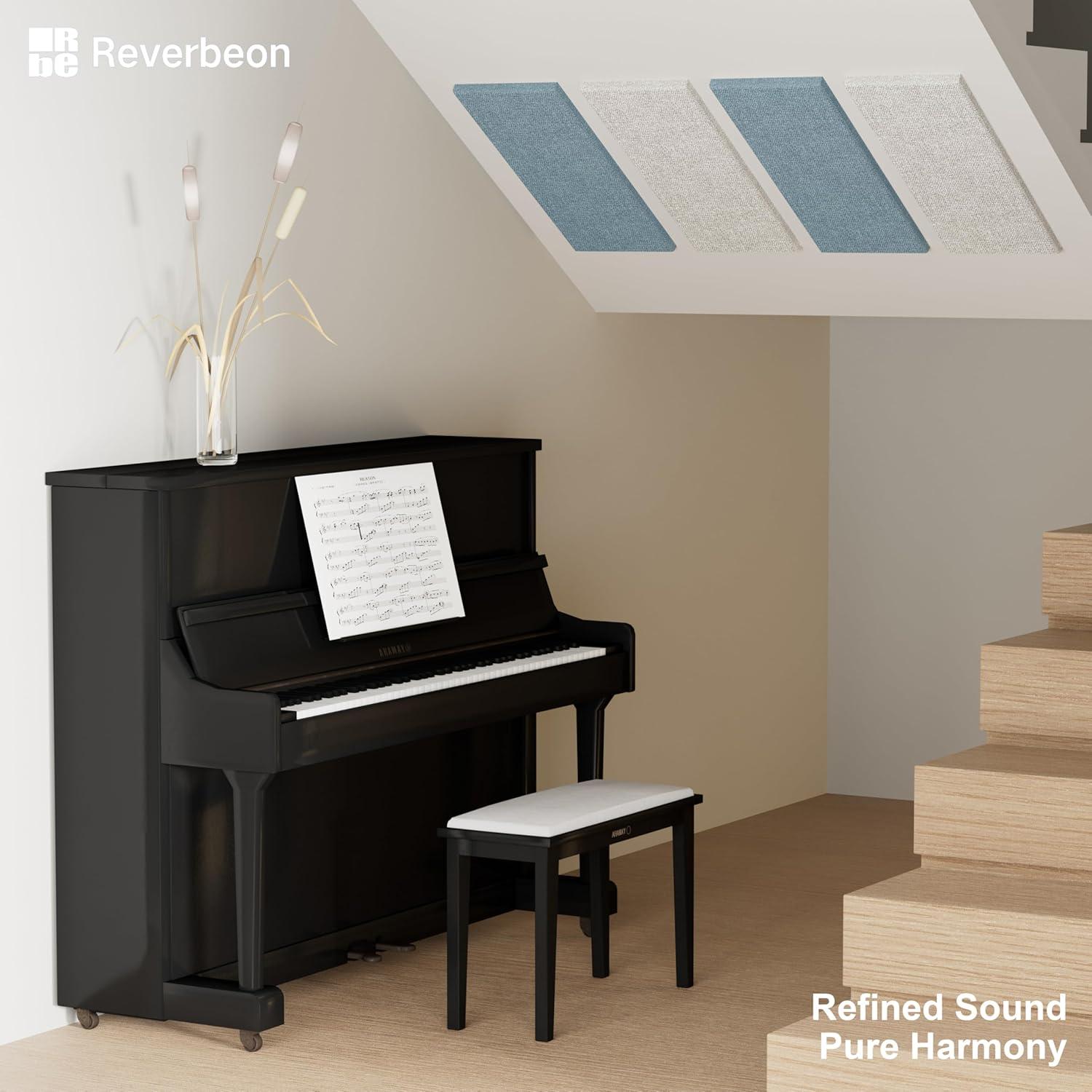 4 Paneles Acústicos Autoadhesivos Reverbeon 61x30.5cm Absorción