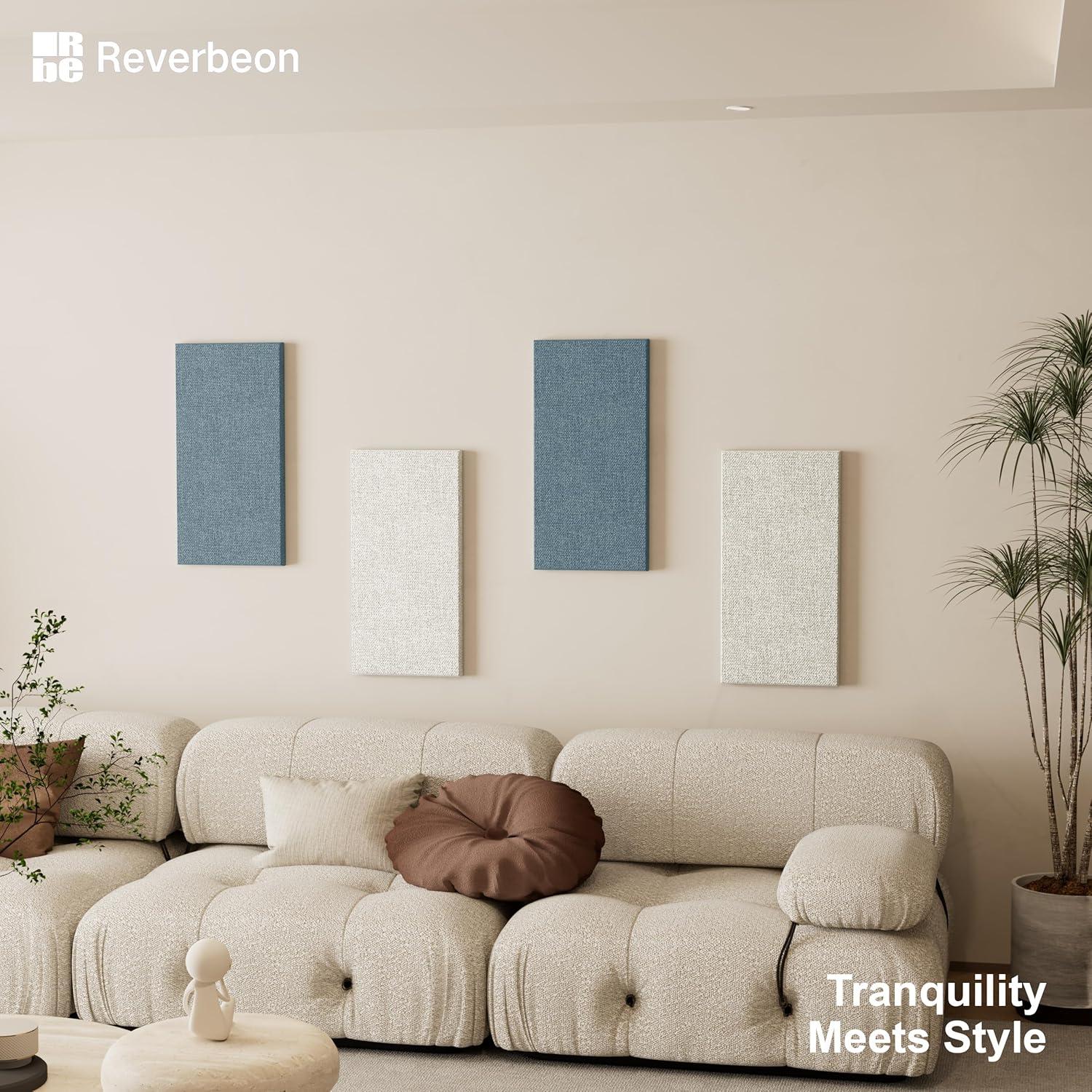 4 Paneles Acústicos Autoadhesivos Reverbeon 61x30.5cm Absorción