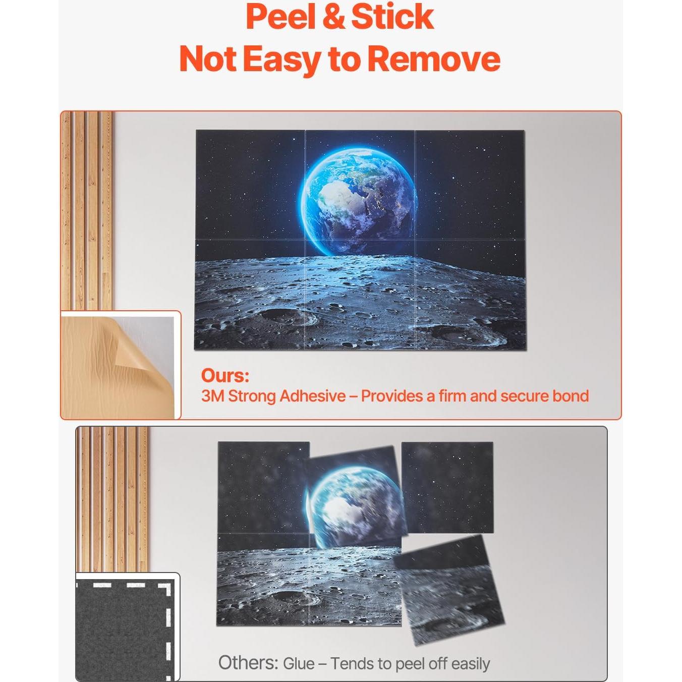 Paneles Acústicos VEVOR 6 Piezas 60x60 cm Autoadhesivos